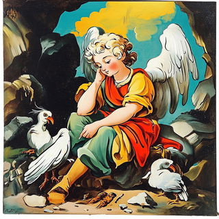 Atelier Red Crane style, Midjourney V6.1: classical 18th-century oil painting