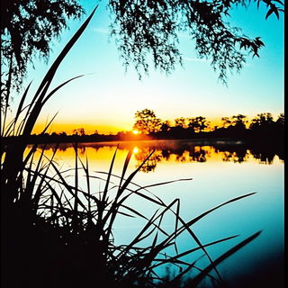 Atelier Red Crane style, Midjourney V6.1: realistic landscape photograph of quiet dawn
