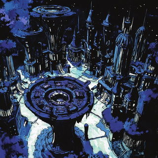 Mistengrave style, Midjourney V6.1: megacity with futuristic bioarchitecture
