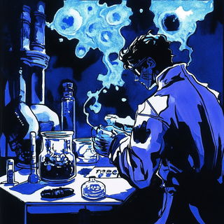 Mistengrave style, Midjourney V6.1: editorial illustration for popular scientific magazine cover