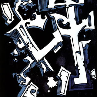 Mistengrave style, Midjourney V6.1: typographic composition with large letters