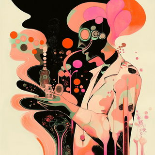 Mythengrave style, Midjourney V6.1: editorial illustration for popular scientific magazine cover