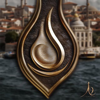 Coralway Procession style, Midjourney V6.1: bold minimalist logo design for Istanbul city municipal services