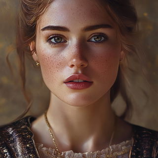 Coralway Procession style, Midjourney V6.1: photographic portrait of female protagonist