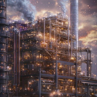 Coralway Procession style, Midjourney V6.1: technical infrastructure blueprint schematics