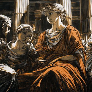 Monarch Mosaic style, Midjourney V6.1: classical 18th-century oil painting