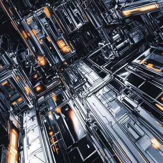 Monarch Mosaic style, Midjourney V6.1: technical infrastructure blueprint schematics