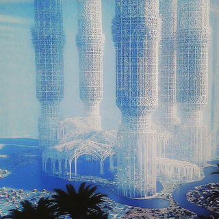 Celsylvan style, Midjourney V6.1: megacity with futuristic bioarchitecture