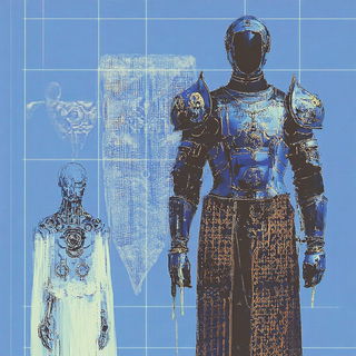 Celsylvan style, Midjourney V6.1: concept art character design of retropunk steam knight