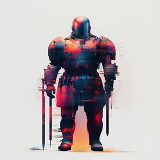 Refractionpunk style, Midjourney V6.1: concept art character design of retropunk steam knight