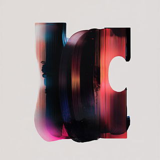 Refractionpunk style, Midjourney V6.1: typographic composition with large letters