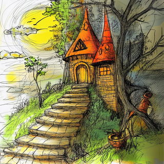 Mossway Expedition style, Midjourney V6.1: retro fairy-tale illustration