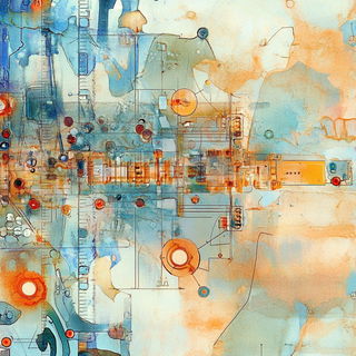 Brutalist Fireblur style, Midjourney V6.1: technical infrastructure blueprint schematics
