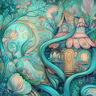 Cloudmantis style, Midjourney V6.1: retro fairy-tale illustration