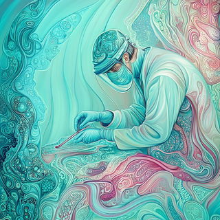 Cloudmantis style, Midjourney V6.1: editorial illustration for popular scientific magazine cover