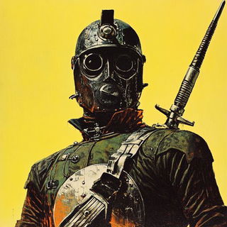 Parrotheon style, Midjourney V6.1: concept art character design of retropunk steam knight