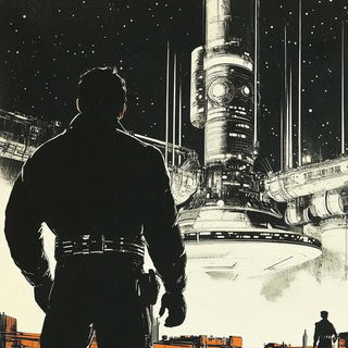 Parrotheon style, Midjourney V6.1: cinematic shot from sci-fi movie