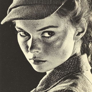 Parrotheon style, Midjourney V6.1: photographic portrait of female protagonist