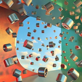 Contourbook style, Midjourney V6.1: abstract 3D render