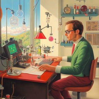 Contourbook style, Midjourney V6.1: editorial illustration for popular scientific magazine cover