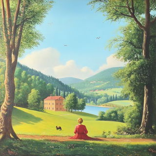 Contourbook style, Midjourney V6.1: classical 18th-century oil painting
