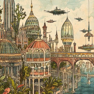 Mycobalt Sunfield style, Midjourney V6.1: megacity with futuristic bioarchitecture