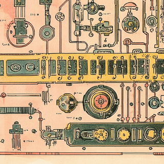 Mycobalt Sunfield style, Midjourney V6.1: technical infrastructure blueprint schematics