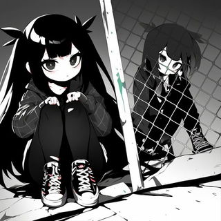 Plasterglyph style, Midjourney V6.1: black-and-white manga comic strip