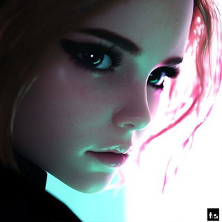 Plasterglyph style, Midjourney V6.1: photographic portrait of female protagonist