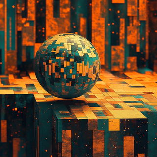 Coralossil style, Midjourney V6.1: abstract 3D render