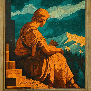 Coralossil style, Midjourney V6.1: classical 18th-century oil painting