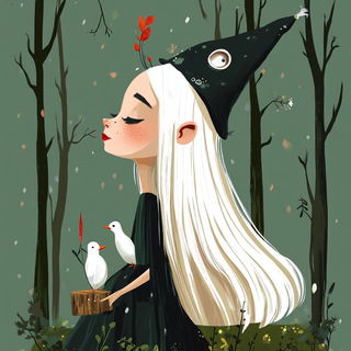 Balloonerie style, Midjourney V6.1: retro fairy-tale illustration