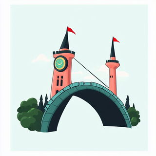 Balloonerie style, Midjourney V6.1: bold minimalist logo design for Istanbul city municipal services