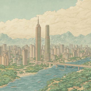 Lacquerpunk style, Midjourney V6.1: megacity with futuristic bioarchitecture