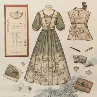 Lacquerpunk style, Midjourney V6.1: haute-couture fashion outfit