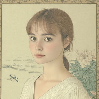 Lacquerpunk style, Midjourney V6.1: photographic portrait of female protagonist