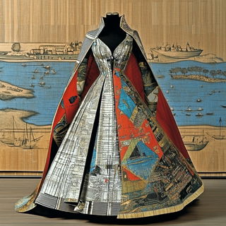 Sunstruck Signbrush style, Midjourney V6.1: haute-couture fashion outfit