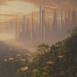 Hoarfrost Machinery style, Midjourney V6.1: megacity with futuristic bioarchitecture