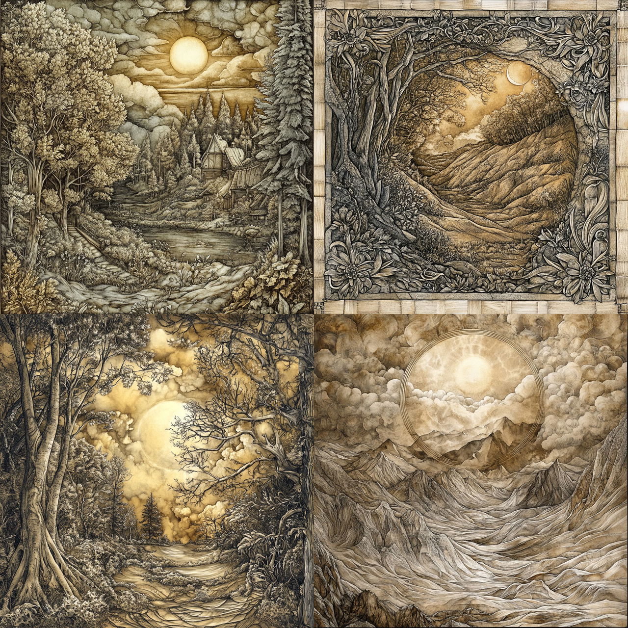 Pigmentide style, Midjourney V6.1, render 1 of 4