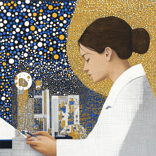 Blue Valley Cutpaper style, Midjourney V6.1: editorial illustration for popular scientific magazine cover