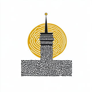 Blue Valley Cutpaper style, Midjourney V6.1: bold minimalist logo design for Istanbul city municipal services