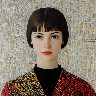 Blue Valley Cutpaper style, Midjourney V6.1: photographic portrait of female protagonist