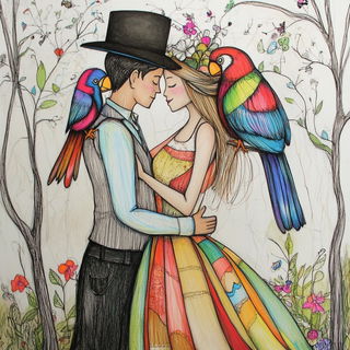 Fumegreen style, Midjourney V6.1: traditional folk art