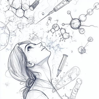 Fumegreen style, Midjourney V6.1: editorial illustration for popular scientific magazine cover