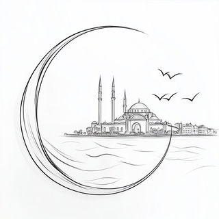 Fumegreen style, Midjourney V6.1: bold minimalist logo design for Istanbul city municipal services