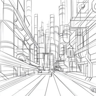 Fumegreen style, Midjourney V6.1: technical infrastructure blueprint schematics