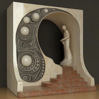 Xerocline style, Midjourney V6.1: abstract 3D render