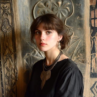 Xerocline style, Midjourney V6.1: photographic portrait of female protagonist