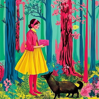 Anatomoposter style, Midjourney V6.1: retro fairy-tale illustration