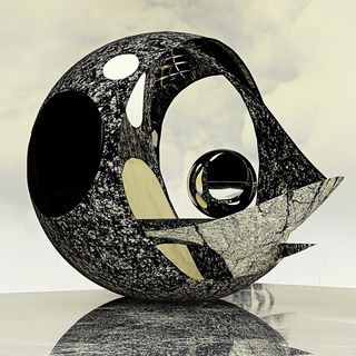 Quasar Ink Tropics style, Midjourney V6.1: abstract 3D render